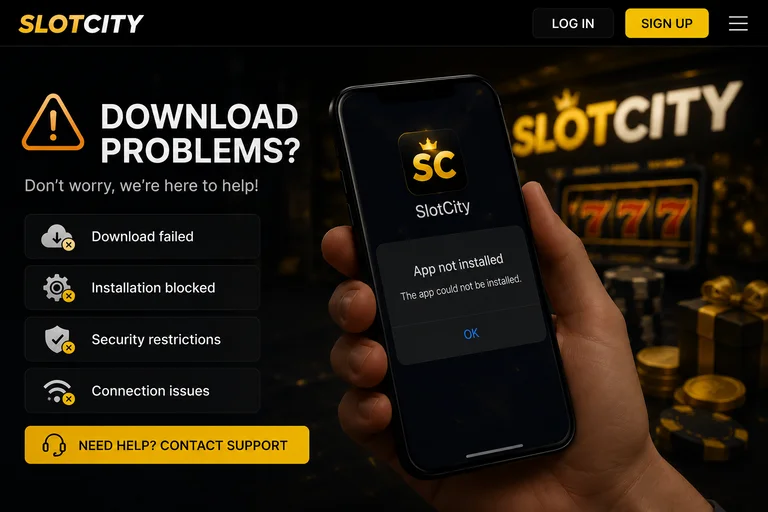 Помилка встановлення застосунку Slot City